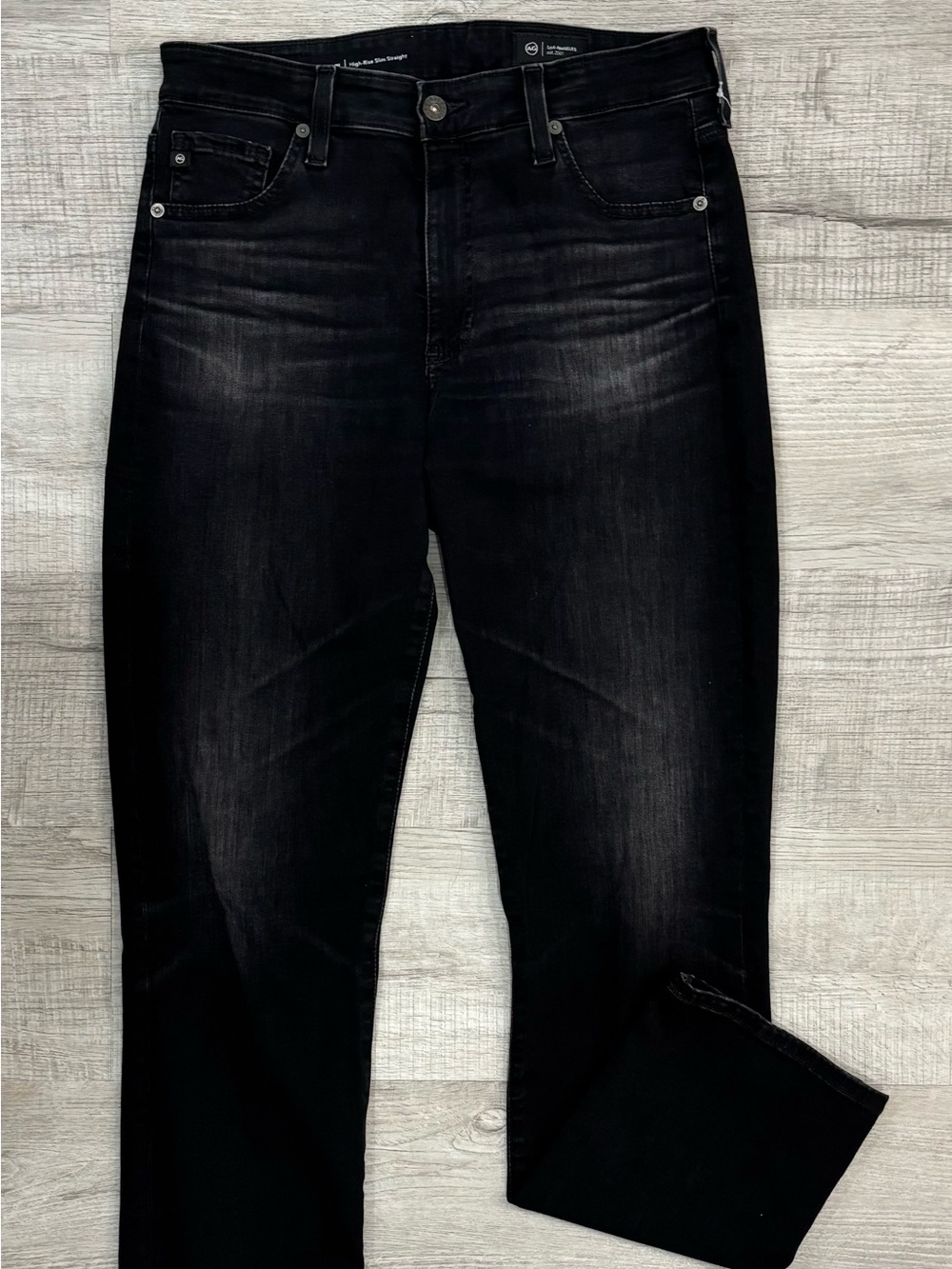 AG Womens Black Slim Jeans - Classic Black Denim
